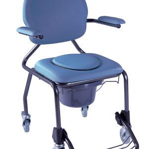 chaise percée à roulettes